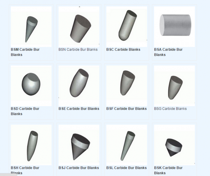 High Performance Tungsten Burr Blanks / Carbide Drill Blanks All