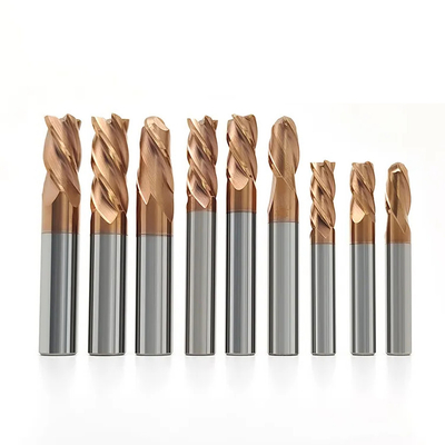 Good price Coated Tungsten Carbide End Mill 4 Flutes Cutting Tools With High Performance online