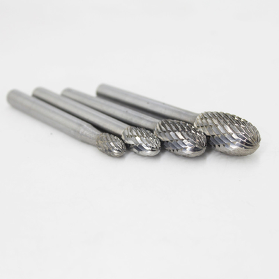 Good price Tungsten Carbide Burr Bits AlTiN Double Cut Head 3-25 Mm 6 Mm Shank Diameter online