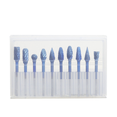 Good price Blue Coating Precision Cutting Made Fast And Easy With Cemented Carbide Burr Set Shank Size 1/8-1/4 INCH Or 3-6MM online