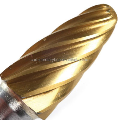 Good price Customized High Quality  Power Tools Parts Gold Coated Electric Hardware Grinding Tool Yellow Coating Tungsten Carbide Burrs online