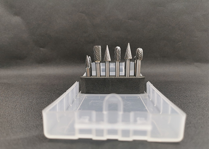 4Pcs Long Reach Rotary Burr Tool Set Double Cut Tungsten Carbide