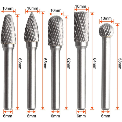 Power Tools Tungsten Carbide Burr Set High Speed Carving Burrs Impact Toughness