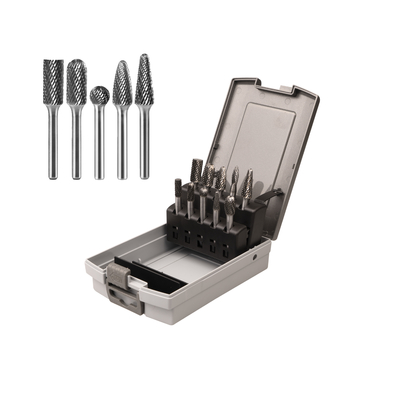 CARBIDE BURRS SETS/KITS END CUT CLYDRICAL DOUBLE CUT ROTARY FILE ROUND TREE GRINDING BURR