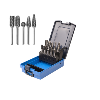 CARBIDE BURRS SETS/KITS END CUT CLYDRICAL DOUBLE CUT ROTARY FILE ROUND TREE GRINDING BURR