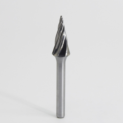 High Strength SM Cone Shape 6mm 1/4&quot; Die Grinder Bits Carving Rotary Burrs High Speed