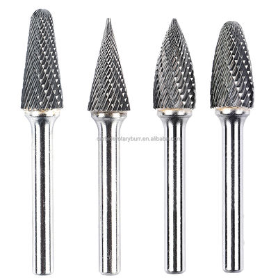 Good price OEM/ODM 10pcs 6mm 1/4'' Shank Dia Metal Wood Grinding Engraving Polishing Tungsten Rotary Burr Set Porting Tools Carbide Burrs online