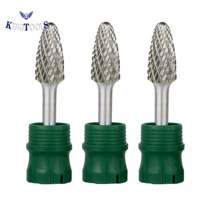 Good price SF-5 Double Cut Tree Shape Radius End Burrs File 1/4'' Shank 45mm Length Tungsten Carbide Rotary Burrs online