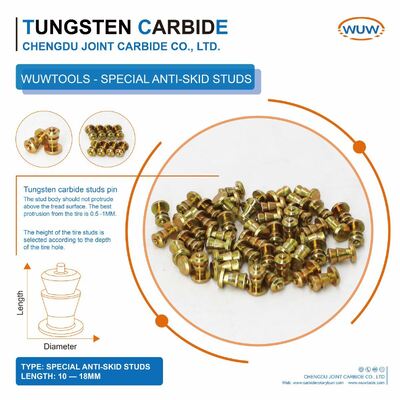 Good price Customized Tungsten Carbide Snow Tire Studs with 5.7-15 MM Overall Length and 6.5-12 MM Diameter for Bicycles Scooters ATV-UTV Forklift Auto Truck Off-Road Vehicle online