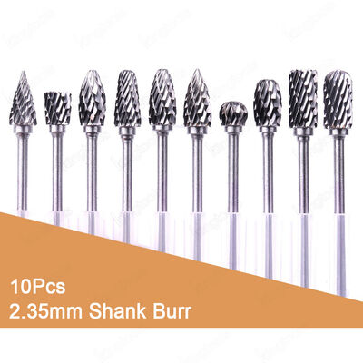 Good price 10pcs 3 mm Head Diameter 1/8 Shank Tungsten Carbide Rotary Burr Set for Metal Polishing and Woodworking online
