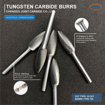 Good price Sintered Tungsten Carbide Rotary Burrs with Double Cut for Die Grinder Bits and 1/4