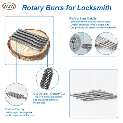 Good price 150mm Long Shank Tungsten Carbide Rotary Burrs for Deep Lock Hole Processing with Extra Long Carbide Die Grinder Bits online