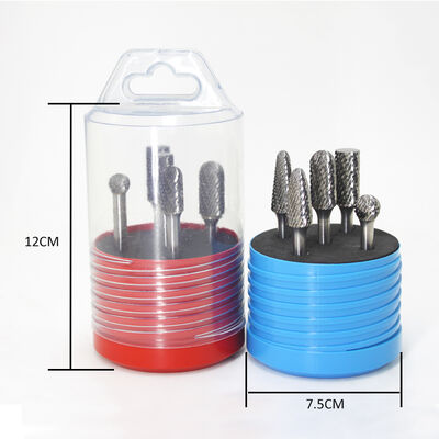Quality 5pcs 1/4 Inch 6mm Shank Die Double Cut Carbide Rotary Burrs Set Die Grinder Bits for Carving Polishing Engraving factory