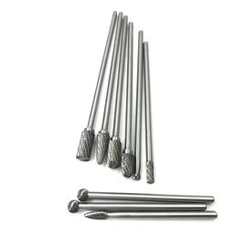 Good price Two Sides Carbide Ball Burr Standard Cut Long Die Grinder Bits Silver Color online