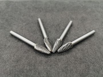 SH -5 Shape 6mm Flame Carbide Burr / Die Grinder Bits For Aluminum Full Size