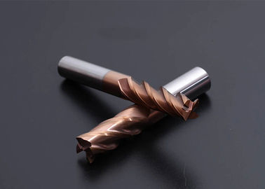 HRC55 Golden Color 4 Flute Long Shank Square End Mill Cutter 1/4 Inch Coating