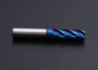 Blue 1/8 Inch Tungsten Carbide End Mill 2 Flute 3 Flute 4 Flute Cutter Long Length Shank