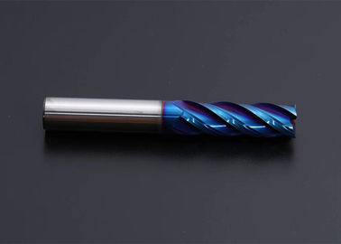 Blue Coating 1/8 Inch Tungsten Carbide End Mill 2 Flute 3 Flute 4 Flute Cutter Long Length Shank